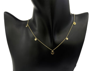 Collar de diamantes de 0,08 quilates en oro amarillo de 10 quilates - 18"