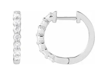 14K Lab-Grown Diamond Hoop Earrings