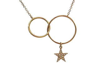 Colgante de diamantes de 0,04 quilates en oro rosa de 14 quilates, 18"