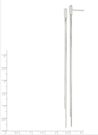 Pendientes de cadena de serpiente colgantes múltiples de plata de ley - 125 mm