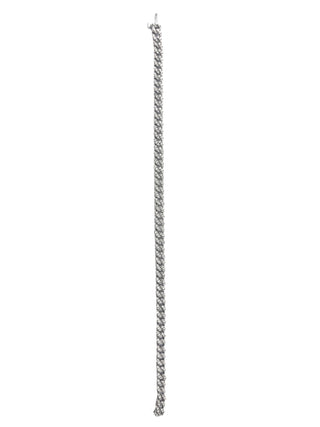 Brazalete de tenis con eslabones cubanos de Miami de oro blanco de 10 quilates y 2,00 quilates - 7,25"
