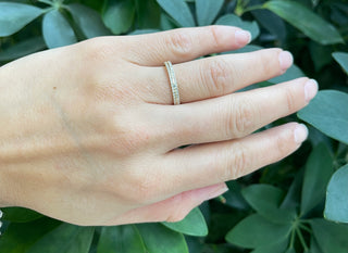 10K Yellow Gold 0.25cttw Diamond Double Band Ring - Size 6.5