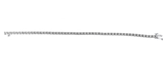 Brazalete de tenis de talla redonda de 1,00 quilates con diamantes en oro blanco de 10 quilates