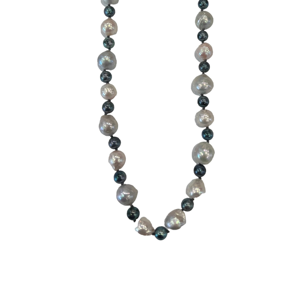 Black &amp; Grey Cultured Pearl Strand - 46&quot;