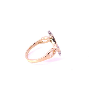 Anillo de diamantes de 0,50 quilates en oro amarillo de 10 quilates - talla 6,5