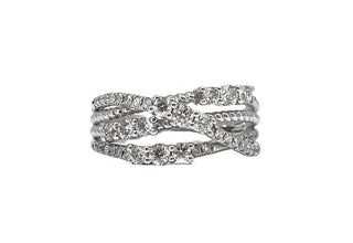 14K White Gold 0.69cttw Diamond Band