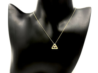 Colgante de diamantes de 0,05 quilates en oro amarillo de 10 quilates, 18"