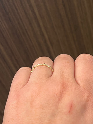 Anillo de diamantes de 0,10 quilates en oro amarillo de 10 quilates, talla 6,5