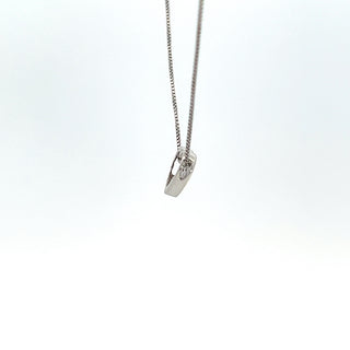 10K White Gold 0.05cttw Diamond Pendant