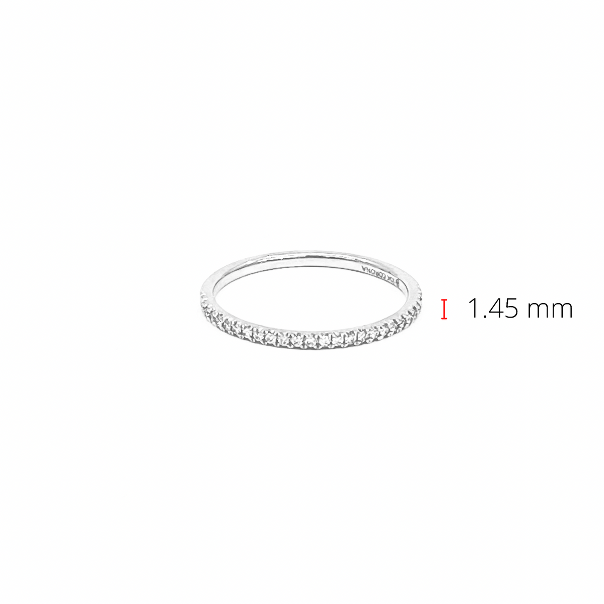 10K White Gold 0.15cttw Diamond Pave Ring, Size 7