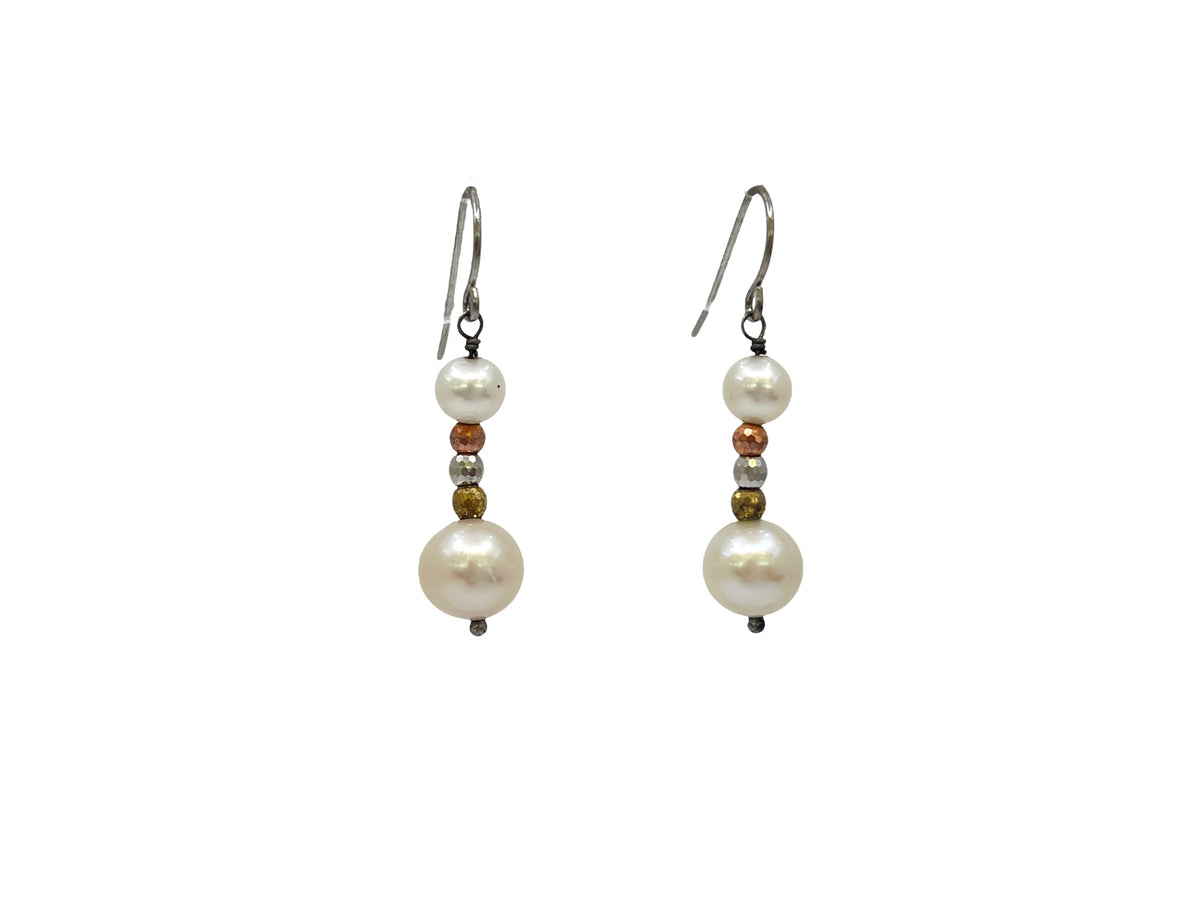 Sterling Silver Freshwater Pearl Dangle / Drop Earrings