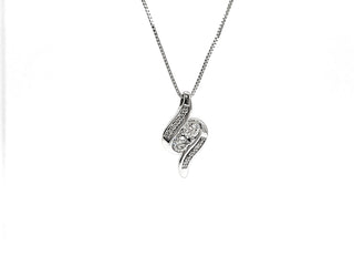 Colgante de diamantes de 0,25 quilates en oro blanco de 10 quilates, 18"