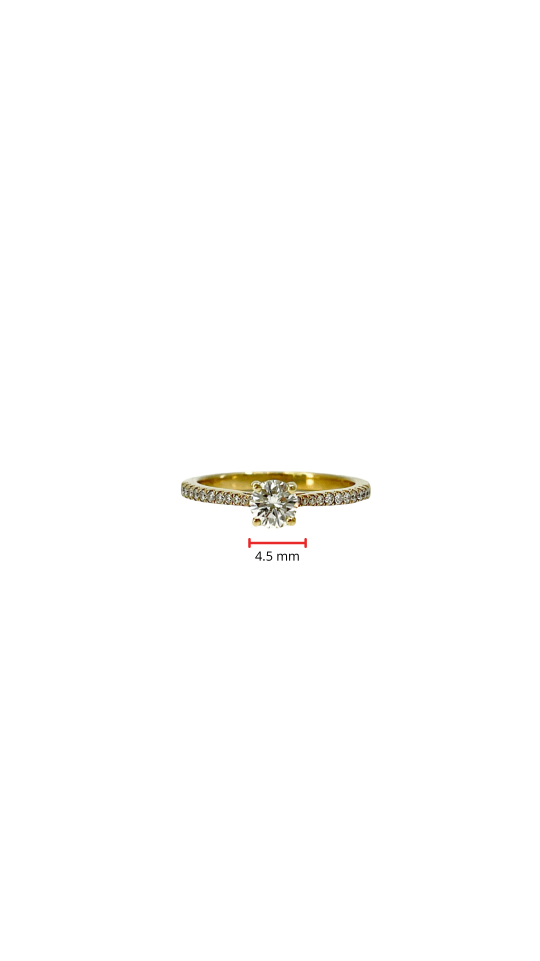14K Yellow Gold 0.50cttw Diamond Engagement Ring