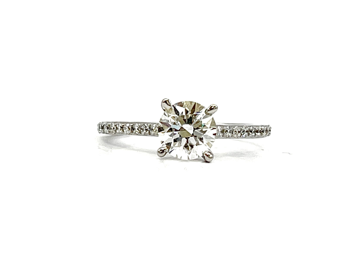 14K White Gold 1.32cttw Lab Grown Diamond Engagement Ring, size 6.5