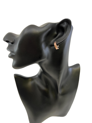 Pendientes de oro rosa de 10 quilates de 15 mm