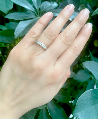 Anillo de diamantes de 0,33 quilates en oro blanco de 14 quilates - Talla 6,5