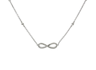 Brazalete de diamantes infinitos de 0,28 quilates en oro blanco de 14 quilates - 7 pulgadas