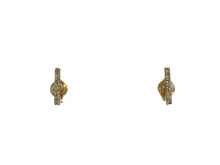 Aretes con barra de diamantes en oro amarillo de 10 quilates, 0,072 quilates
