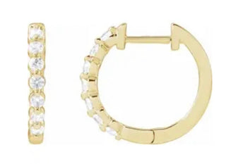 14K Lab-Grown Diamond Hoop Earrings