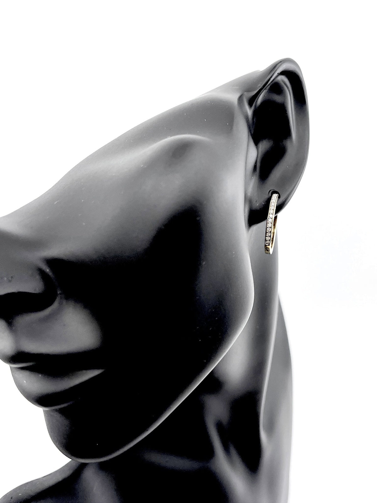 10K Yellow Gold 0.25cttw Diamond Hoop Earrings