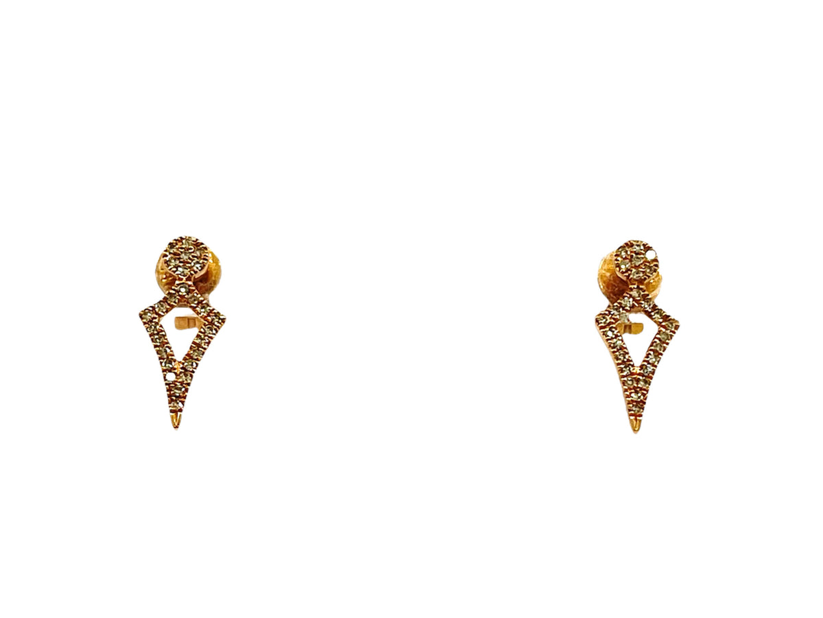 14K Rose Gold 0.11cttw Diamond Earrings