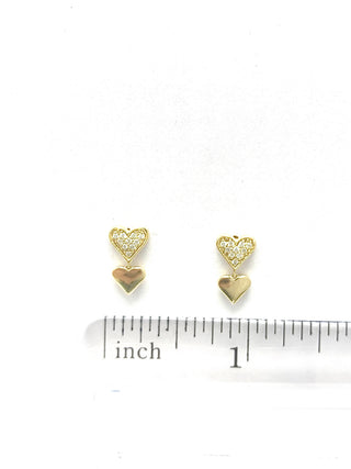 Pendientes de corazón de diamantes