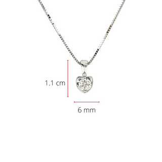 Colgante con solitario de diamante canadiense de 0,30 quilates en oro blanco de 10 quilates, 18"