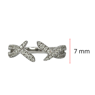 Anillo de oro blanco de 14 quilates y diamante de 0,37 quilates, tamaño 6,5