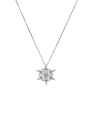 Colgante de copo de nieve de diamantes