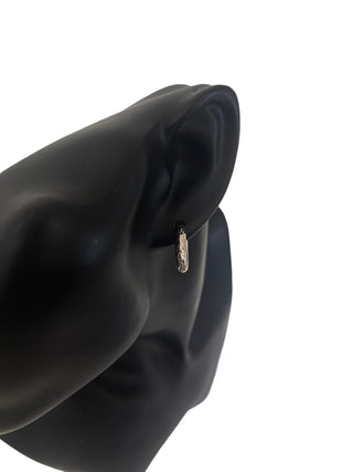 Pendientes de oro blanco de 10 quilates de 19 mm