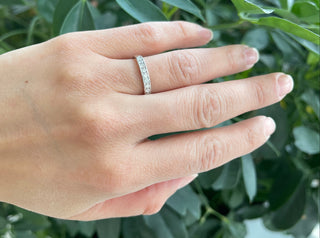 14K White Gold Diamond Channel Set Band