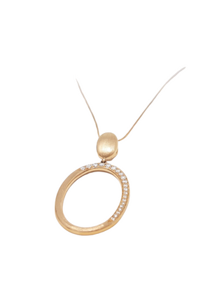 Colgante de diamantes de 0,19 quilates en oro rosa de 14 quilates, 18"