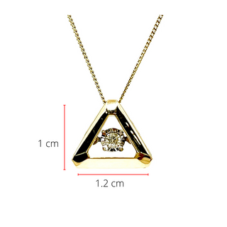 Colgante de diamantes de 0,05 quilates en oro amarillo de 10 quilates, 18"