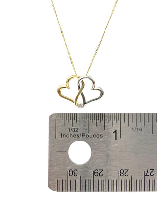 Colgante de corazón de diamantes