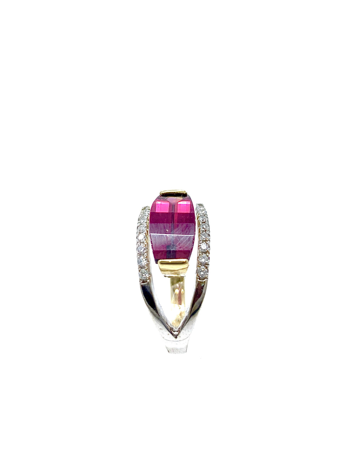 Rhodalite Garnet &amp; Diamond Ring