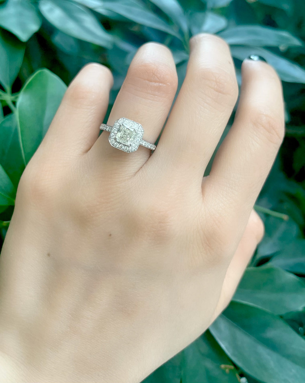 14K White Gold 1.41cttw Diamond Engagement Ring, Size 6