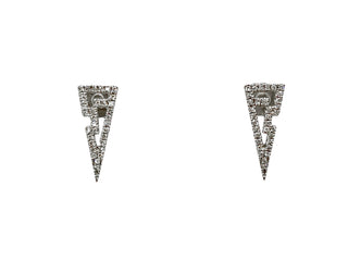Aretes de diamantes de 0,15 quilates en oro blanco de 14 quilates