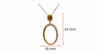Colgante de diamantes de 0,19 quilates en oro rosa de 14 quilates, 18"
