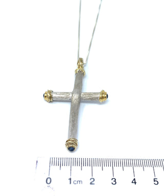 Sapphire Cross Pendant