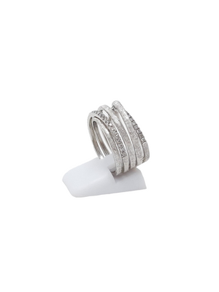 14K White Gold 0.43cttw Diamond Ring, size 7