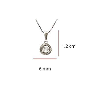 Colgante de diamantes canadienses de 0,33 quilates en oro blanco de 14 quilates - 18 pulgadas