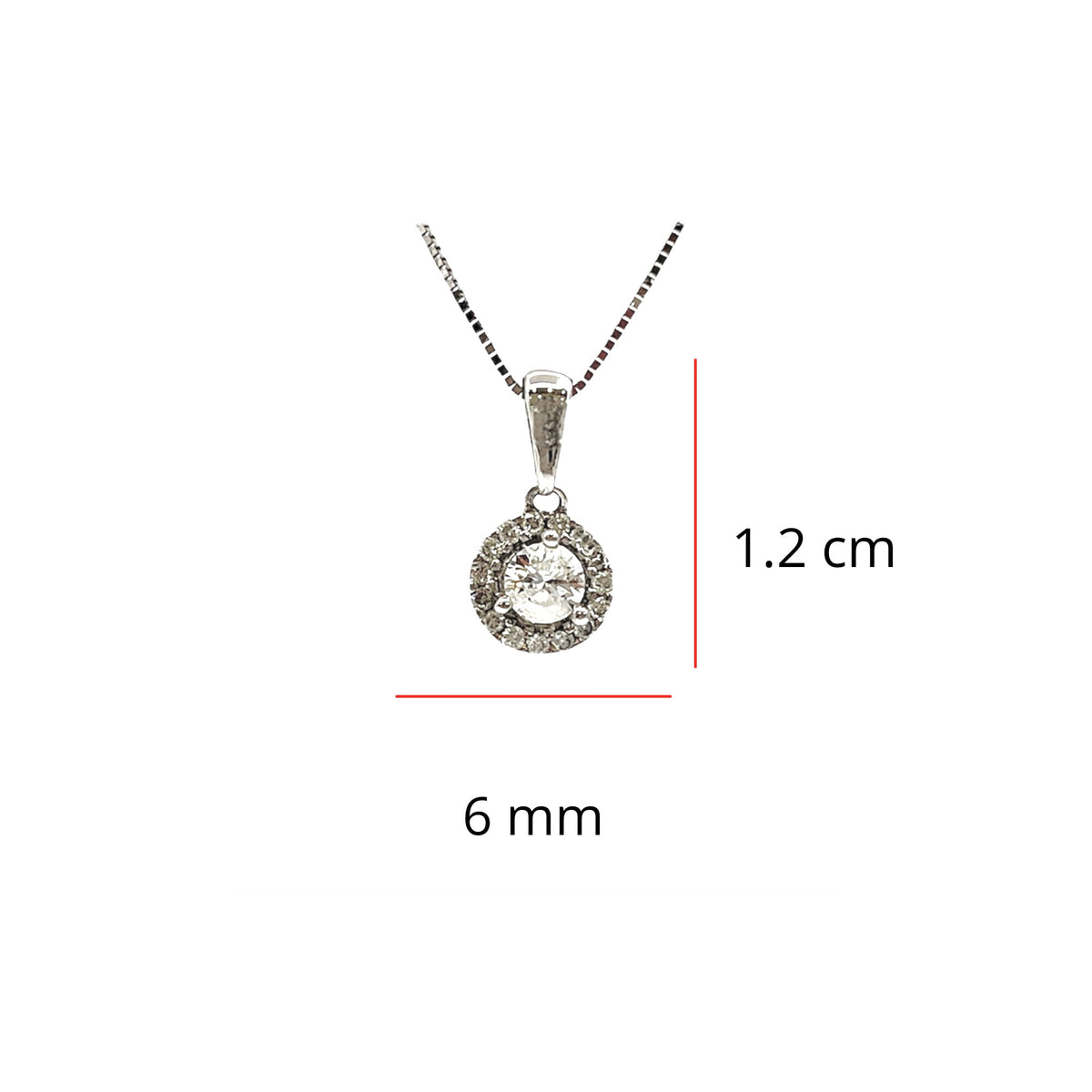 14K White Gold 0.33cttw Canadian Diamond Pendant - 18 Inches