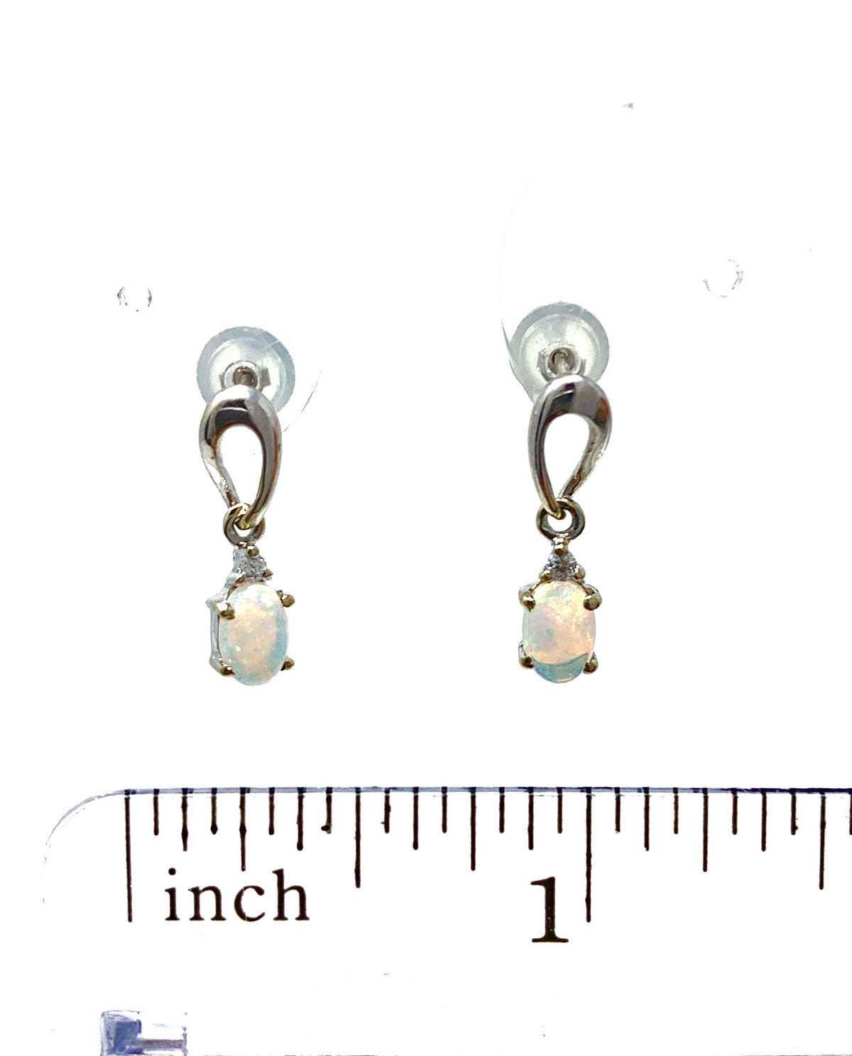 Opal &amp; Diamond Earrings