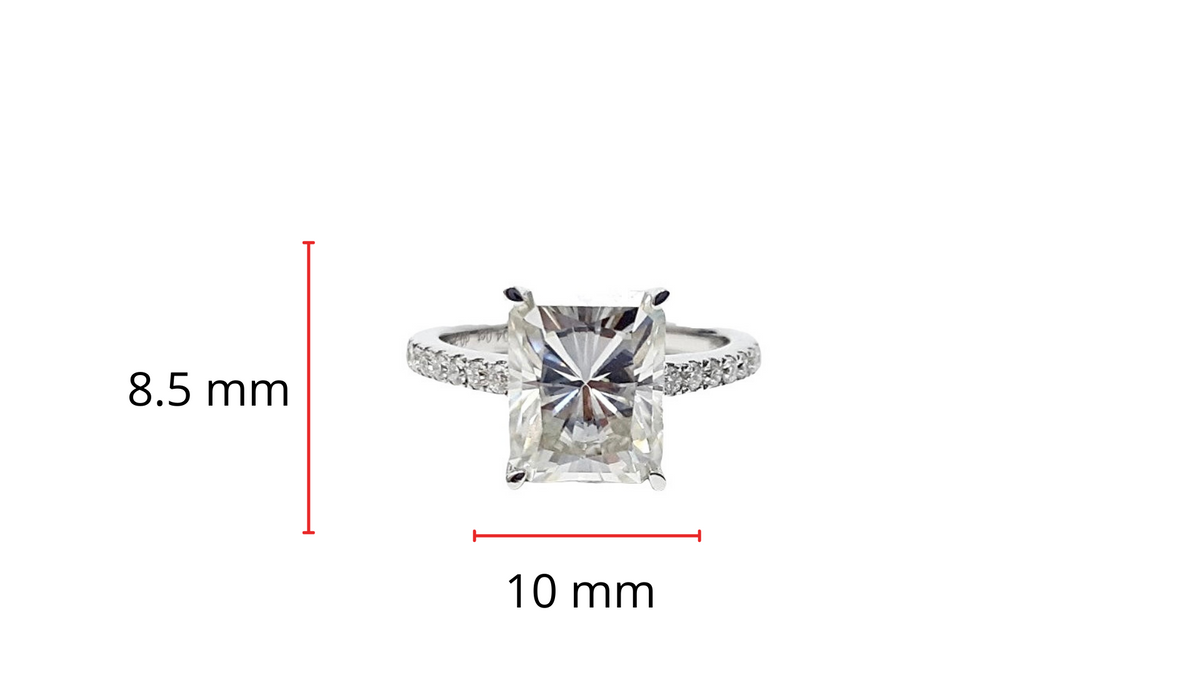 Silver 4.00cttw Moissanite Engagement Ring