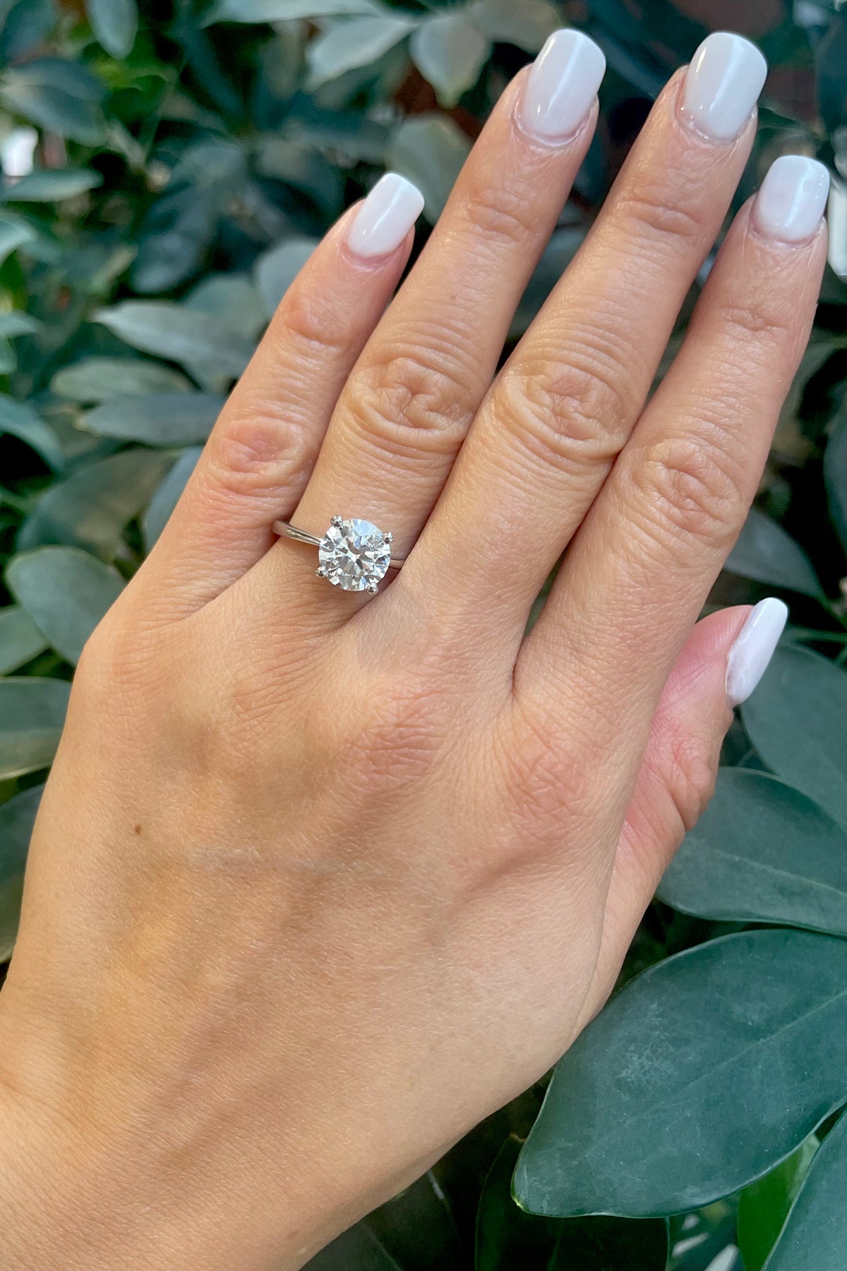 14K White Gold 2.26cttw Lab Grown Round Brilliant Cut Diamond Engagement / Anniversary Ring  - Size 7