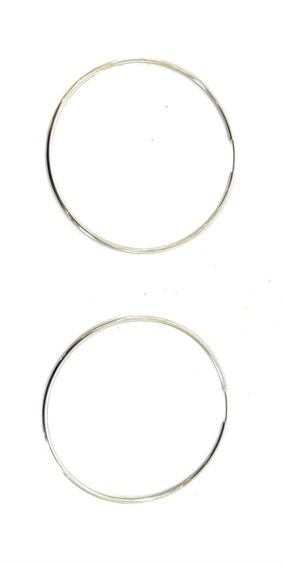 10K White Gold 10mm Sleeper/Keeper/Hoop Earrings