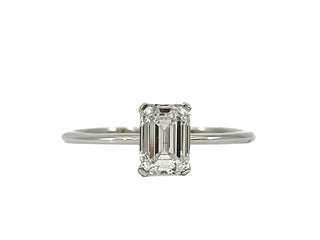 14K Gold 0.50-1.00 cttw Lab Grown Diamond Emerald Cut Solitaire Engagement Ring