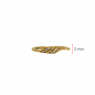 10K Yellow Gold Diamond 0.05cttw Ring, Size 6.5