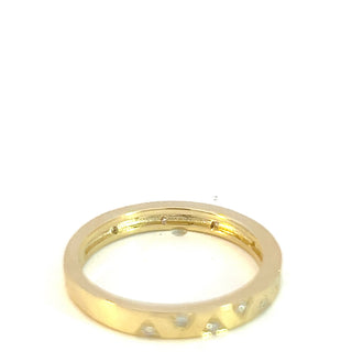 10K Yellow Gold 0.10cttw Diamond Band - size 6.5