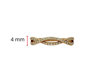 14K Rose Gold 0.26cttw Diamond Ring, size 7